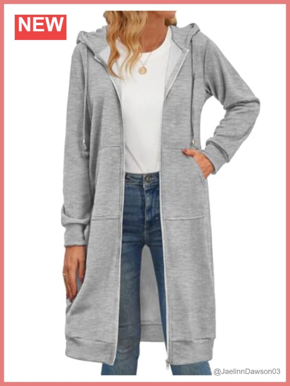 Women's Zip Up Fleece Hoodie Oversized Long Tunic Sweatshirt Casual